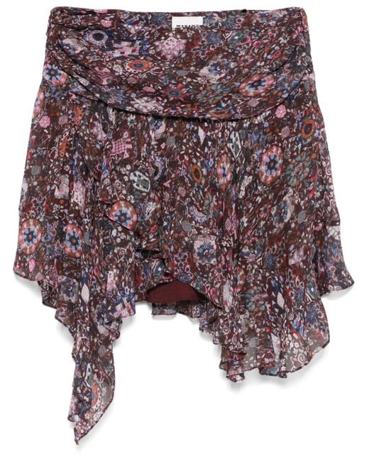 Isabel Marant Berenicia Mini-Rok in het Purple