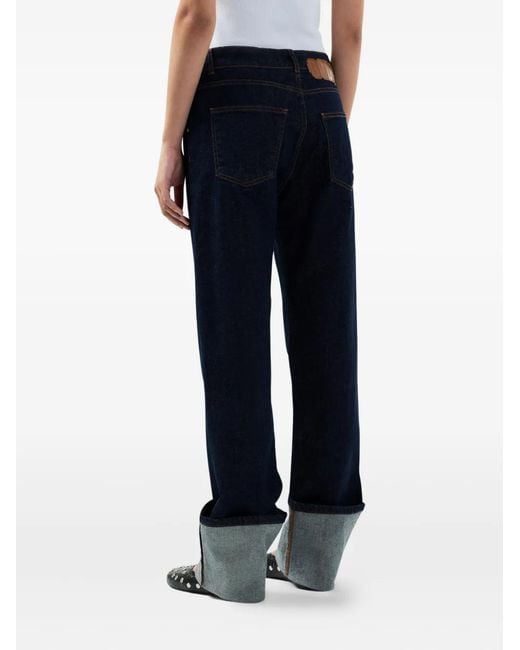 Gcds Blue Logo-Patch Jeans