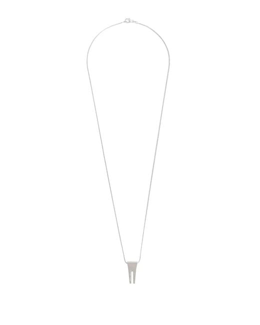Collar Open Trunk Rick Owens de color White