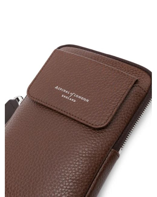 Reporter Leather Crossbody Phone Bag di Aspinal in Brown da Uomo
