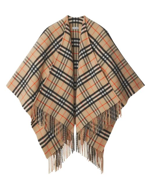 Burberry Geruite Cape in het Metallic