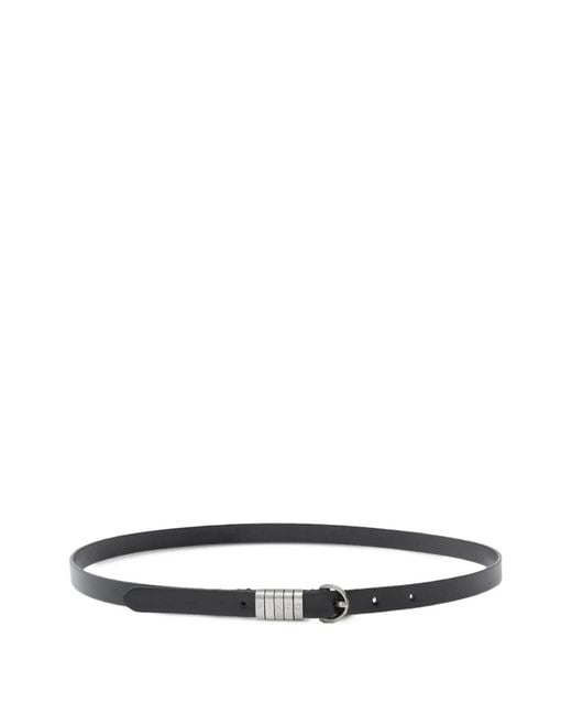 Pinko White Ring-Detail Belt