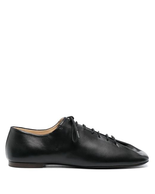 Lemaire Black Souris Square-Toe Brogues
