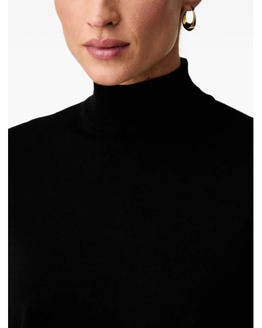 Trussardi Black High-Neck Embroidered-Logo Sweater