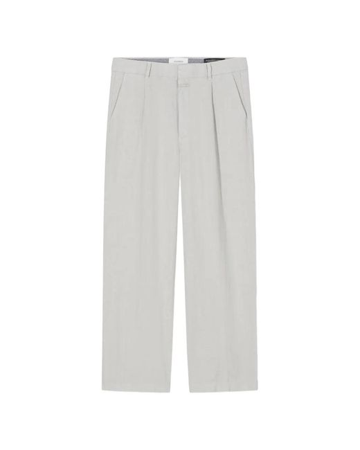 Closed White Pantalon À Design Plissé for men