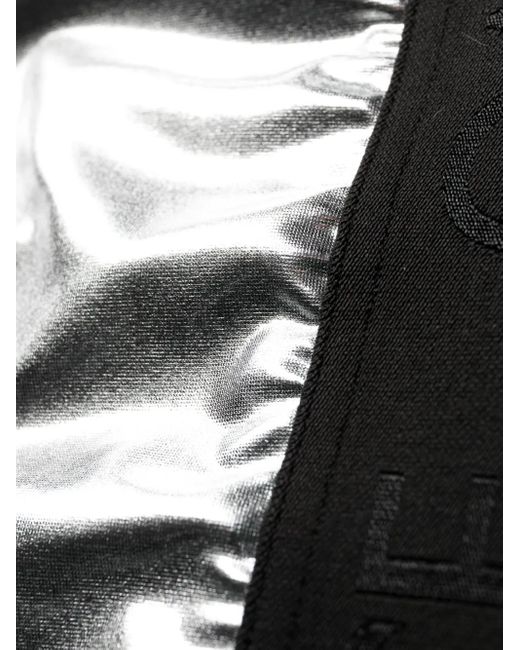 Dolce & Gabbana Gray Metallic-Effect Bikini
