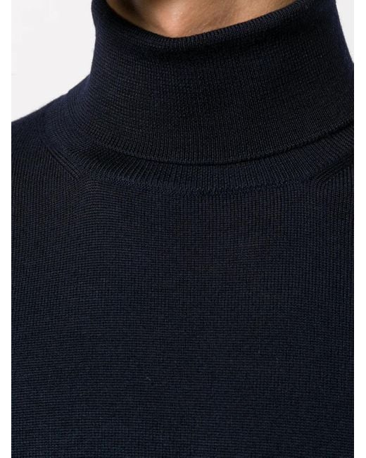 Barba Napoli Gestrickter Rollkragenpullover in Blue für Herren