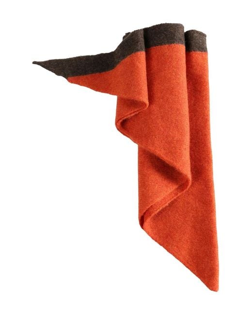 Margaret Howell Red Colour-Block Scarf