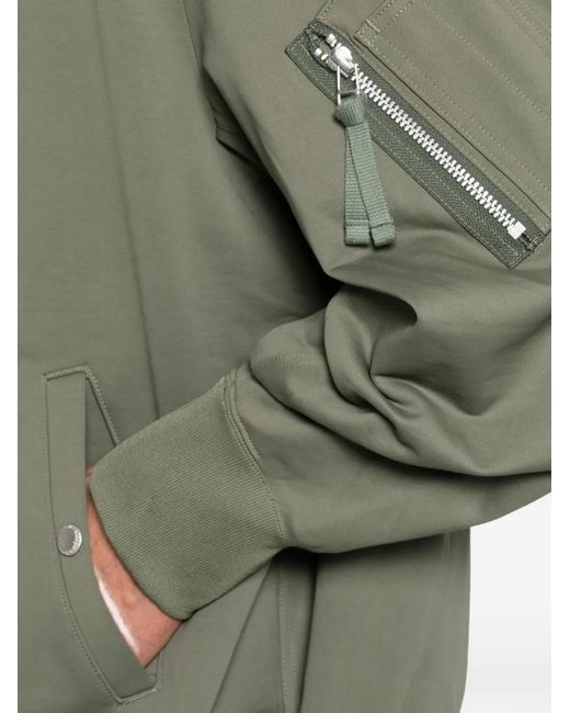 Comme des Garçons Green V-Neck Bomber Jacket for men
