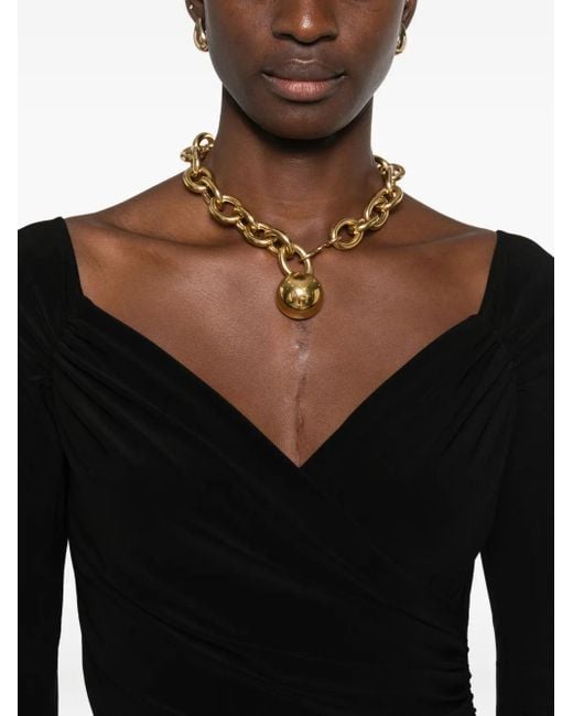 Heart-Shaped Neckline Bodysuit Top Nero-Donna di Norma Kamali in Black