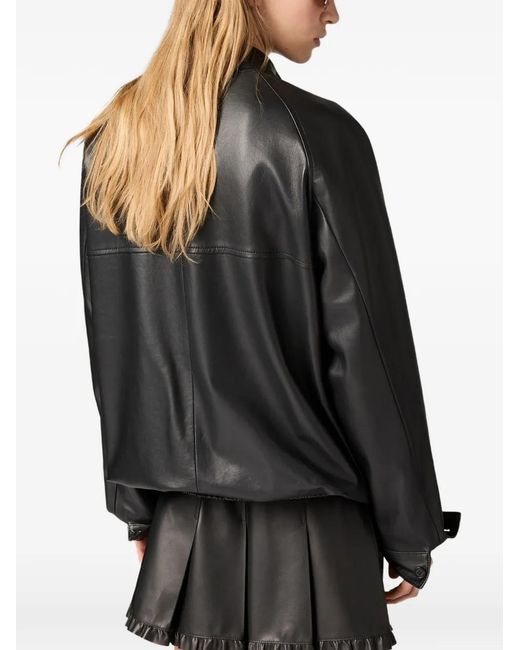 Miu Miu Black Nappa-Leather Jacket