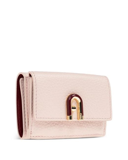 Furla Pink Flap Logo Wallet