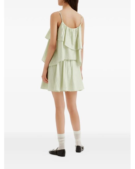 B+ AB Green Layered Mini Shorts Set (Set Of Two)