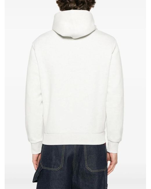 Polo Ralph Lauren White Logo-Embroidered Hoodie for men