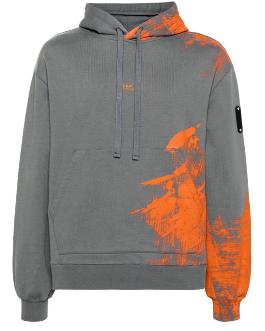 A_COLD_WALL* Gray Brushstroke Cotton Hoodie for men