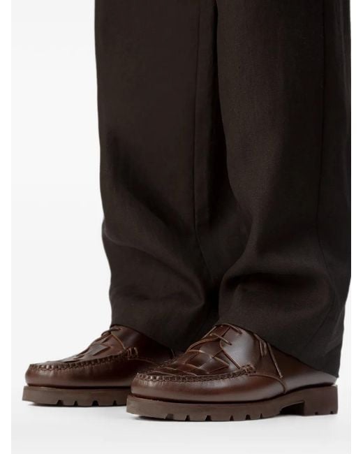 Hereu Black Colum Lace-Up Derby Shoes for men