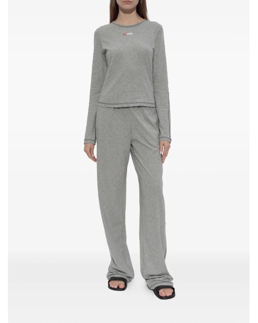 DIESEL Gray Gilda-D-Core Logo-Print Pyjama Set