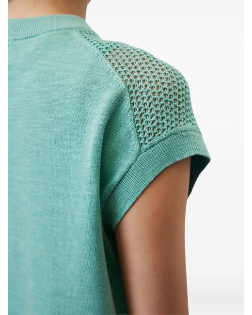 Top A Maniche Corte di Marc O' Polo in Green