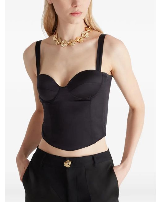 Violante Nessi Black The Brancusi Panelled Split Trousers