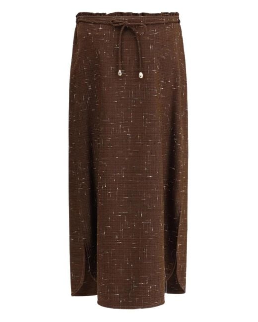 Fabiana Filippi ドローストリング スカート Brown