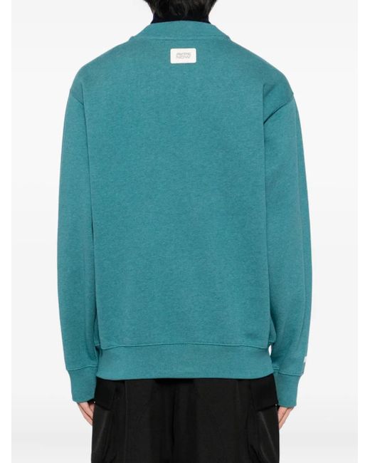 Aape By A Bathing Ape Button-Up Sweater Met Logo-Applicatie in het Blue voor heren