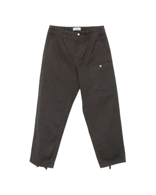 Stone Island Gray Side-Pocket Jeans for men