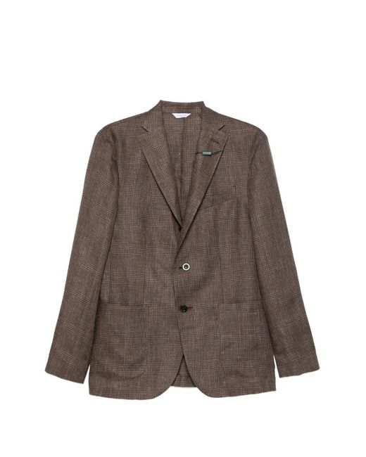 Chaqueta A Cuadros Con Botones Boglioli de color Brown