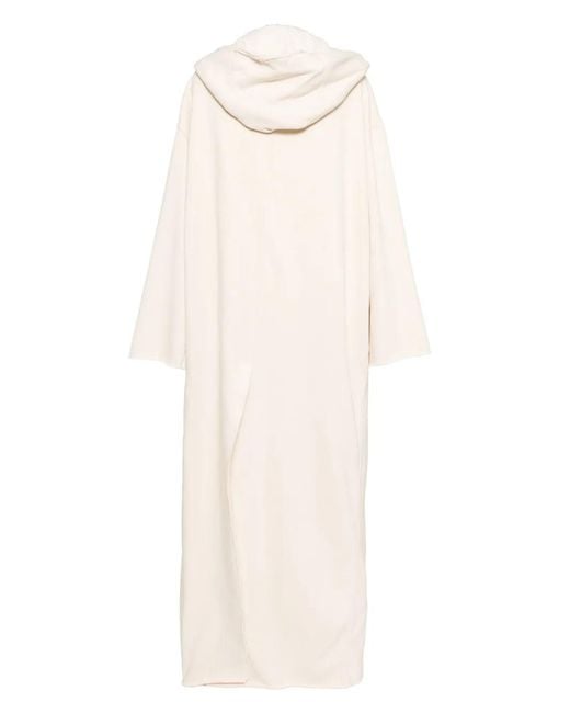 Rick Owens White Dragging Coat