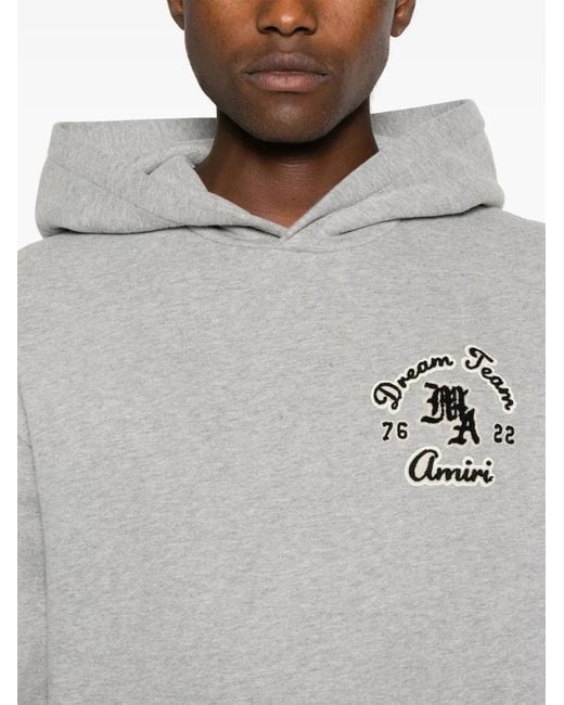 Amiri Gray Dream Team Cotton Hoodie for men