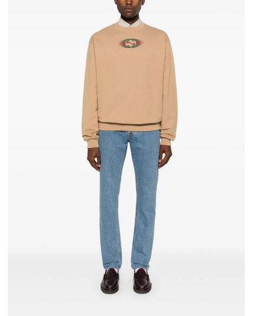 Gucci Blue Web Detail Denim Jeans