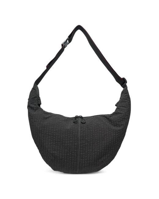 Comme des Garçons Black Grid-Pattern Shoulder Bag for men