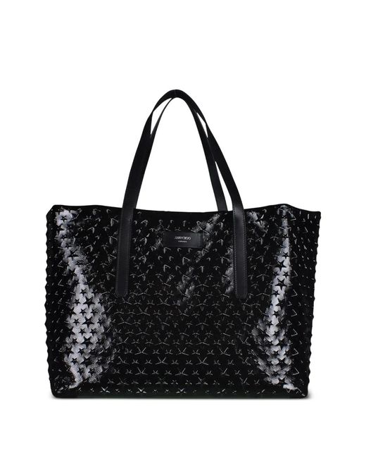 Jimmy Choo Black Stars-Details Tote Bag