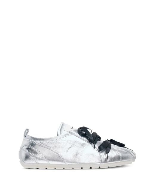 Simone Rocha White Ribbon Ballerina Sneakers for men