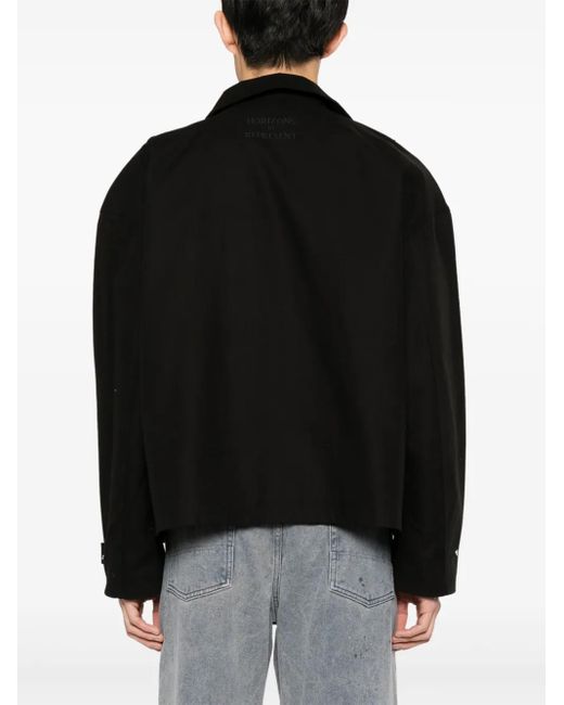 Represent Black Logo-Engraved Cotton Jacket for men