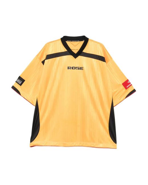 Martine Rose Men's Yellow V-Neck T-Shirt