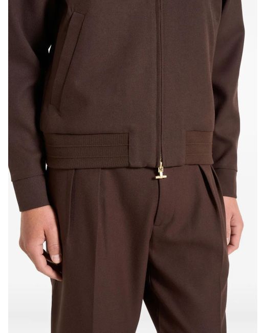 Manière De Voir Brown Sami Tailored Bomber Jacket for men