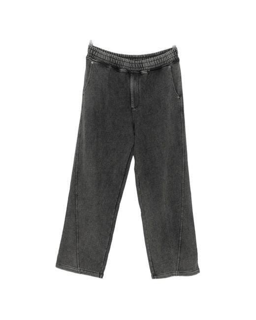 Emporio Armani Gray Elasticated-Waistband Track Pants for men