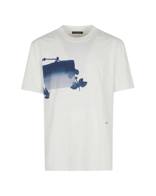 ESCAPISTA White Postal Cotton T-Shirt for men