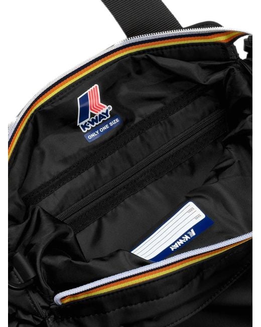 K-Way Black Aisy Logo-Patch Tote Bag