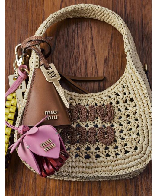 Miu Miu Leather Trick in Pink | Lyst