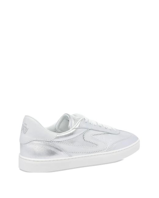Stuart Weitzman White Leather Sneakers