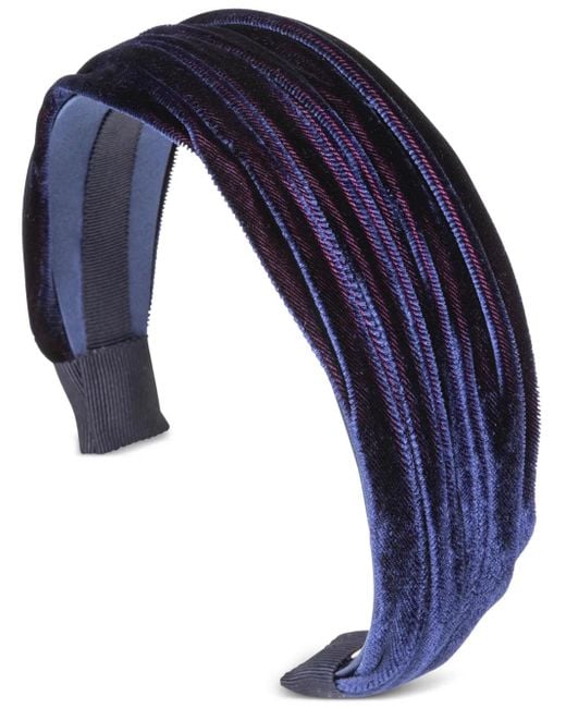 Jennifer Behr Blue Natasha Velvet Headband