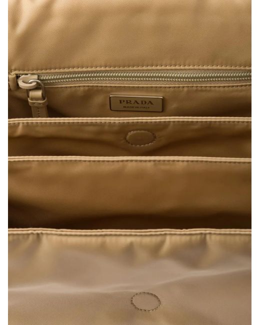 Prada Natural Medium Traveller Shoulder Bag