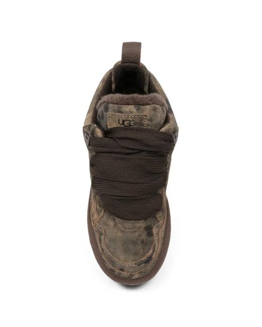 Ugg Brown Leopard-Print Platform Sneakers
