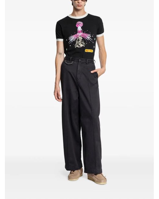 Kapital Black Ringer T-Shirt for men