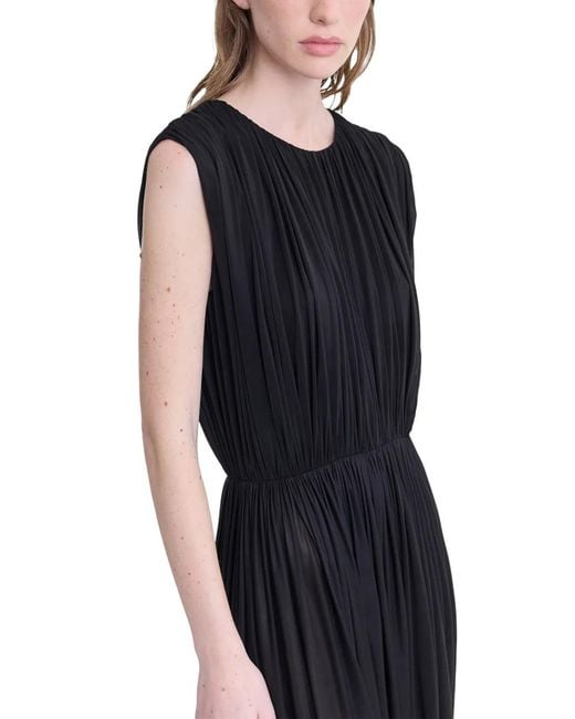 FFORME Black Leonora Pleated Dress