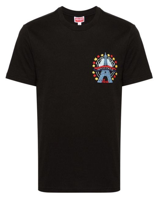 KENZO T-shirt Met Borduurwerk in het Black voor heren
