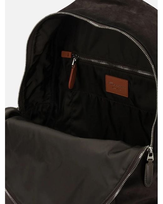 Zaino di Santoni in Black da Uomo