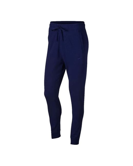 Nike Blue Tapered Fleece Track Pants for men