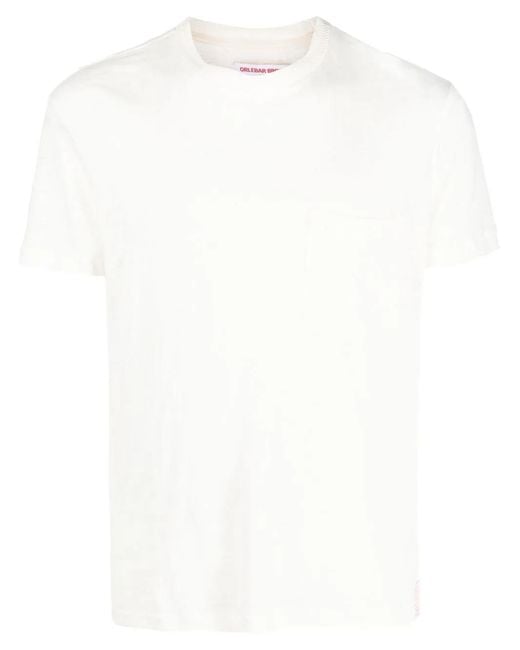 Orlebar Brown White Short-Sleeve Linen-Flax T-Shirt for men